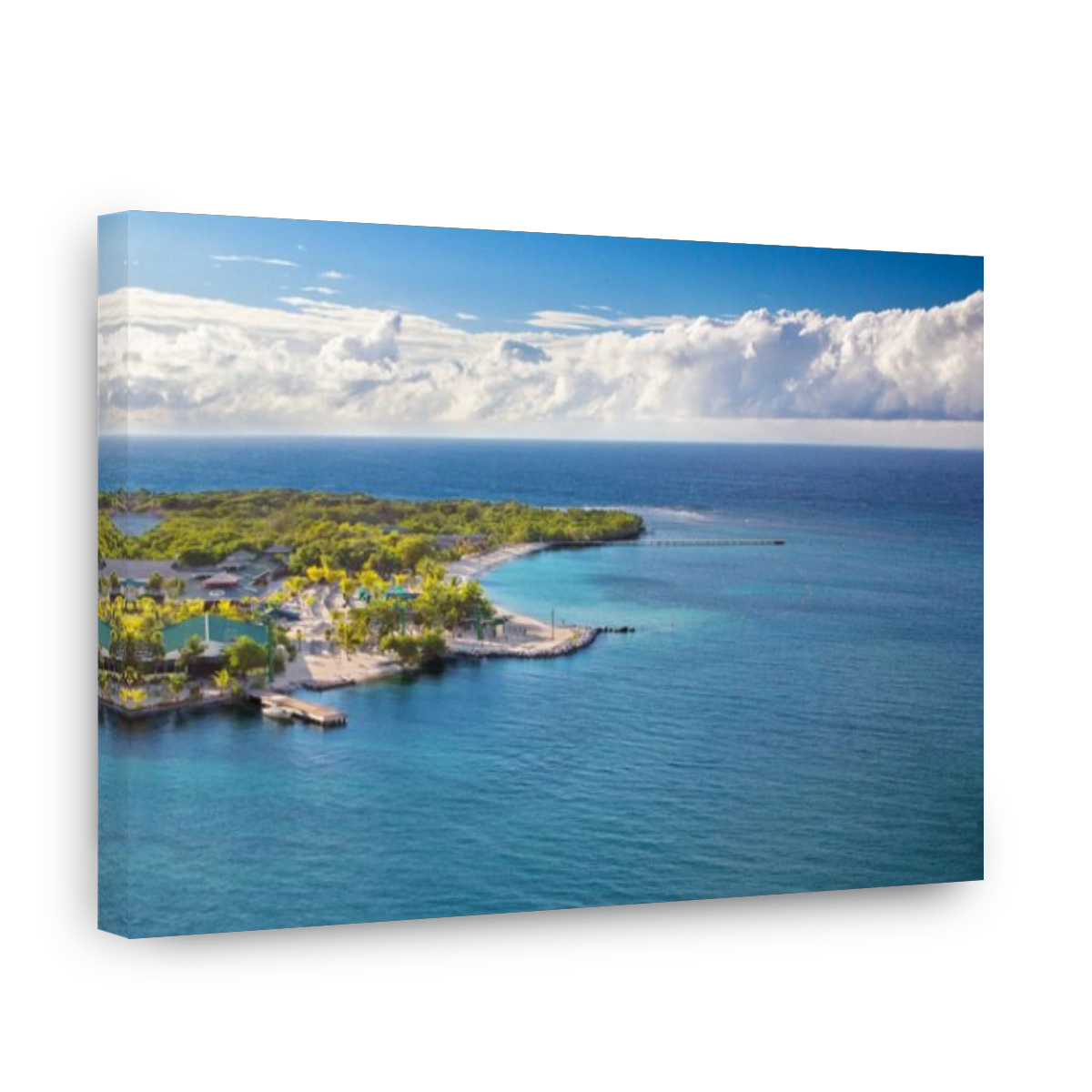 Photograph of the coast of Honduras island Roatan