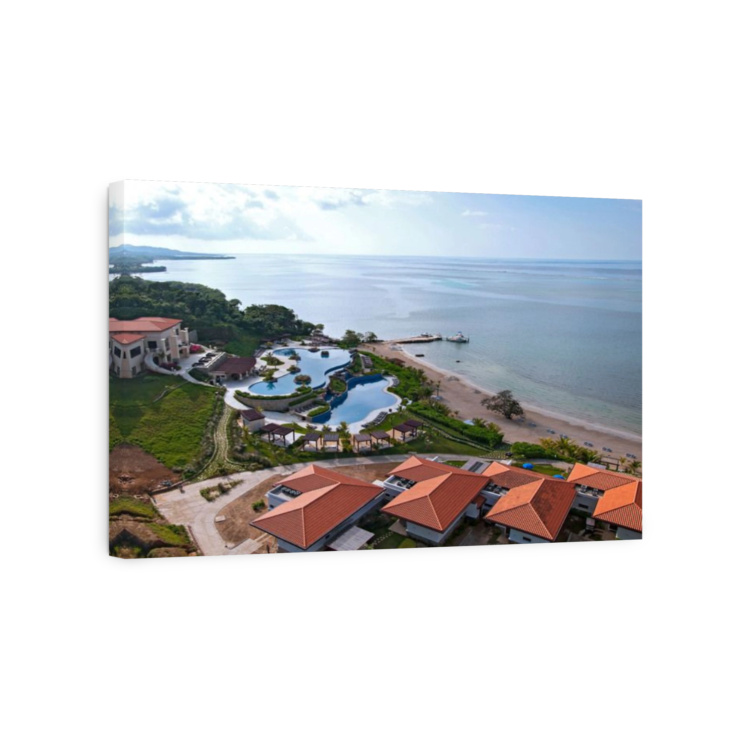 Aerial view of Pristine Bay Resort, Roatan