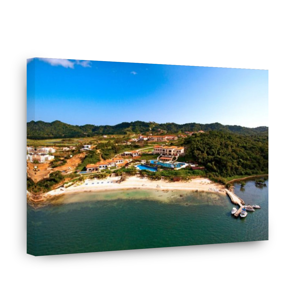 Aerial view of Pristine Bay Resort, Roatan