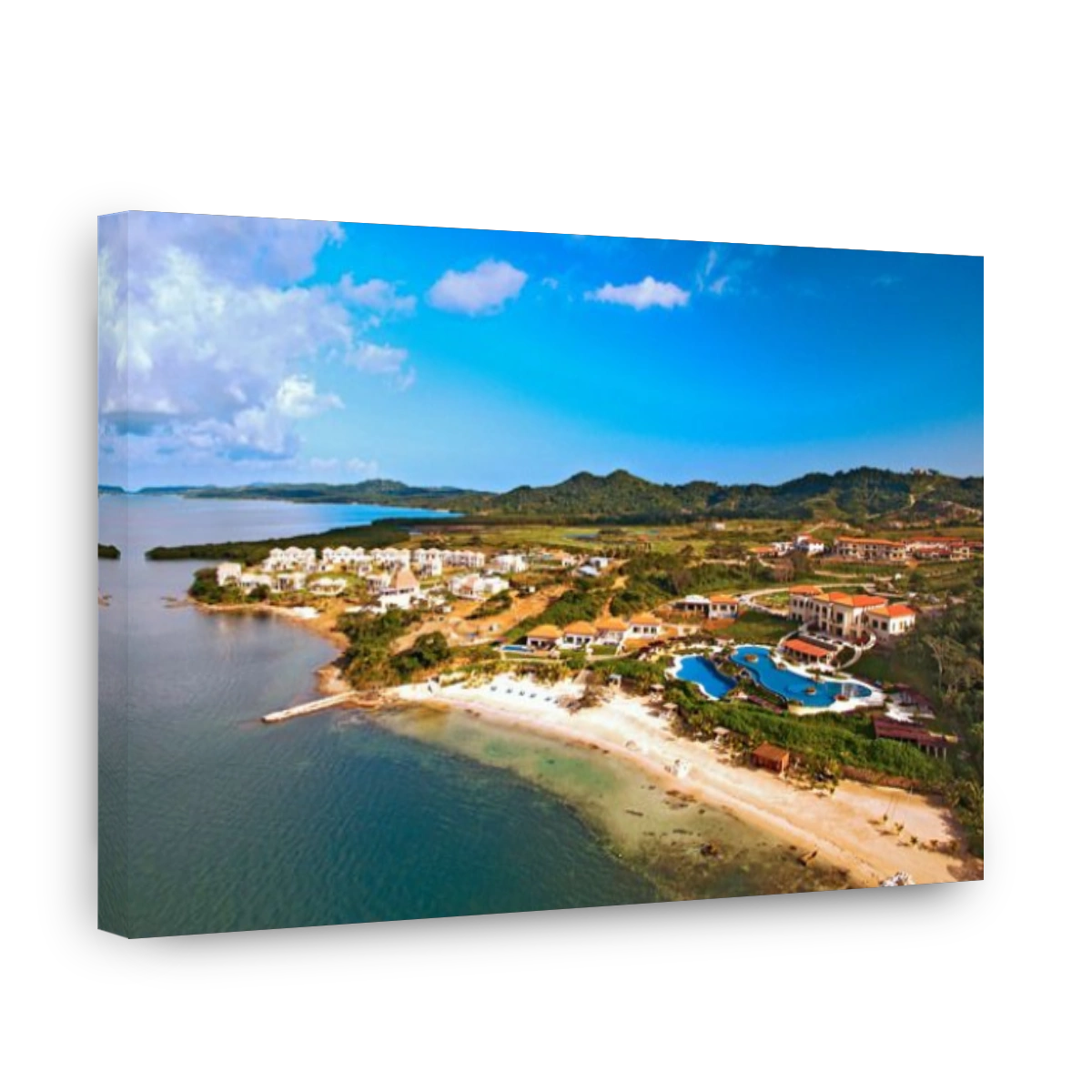 Aerial view of Pristine Bay Resort, Roatan