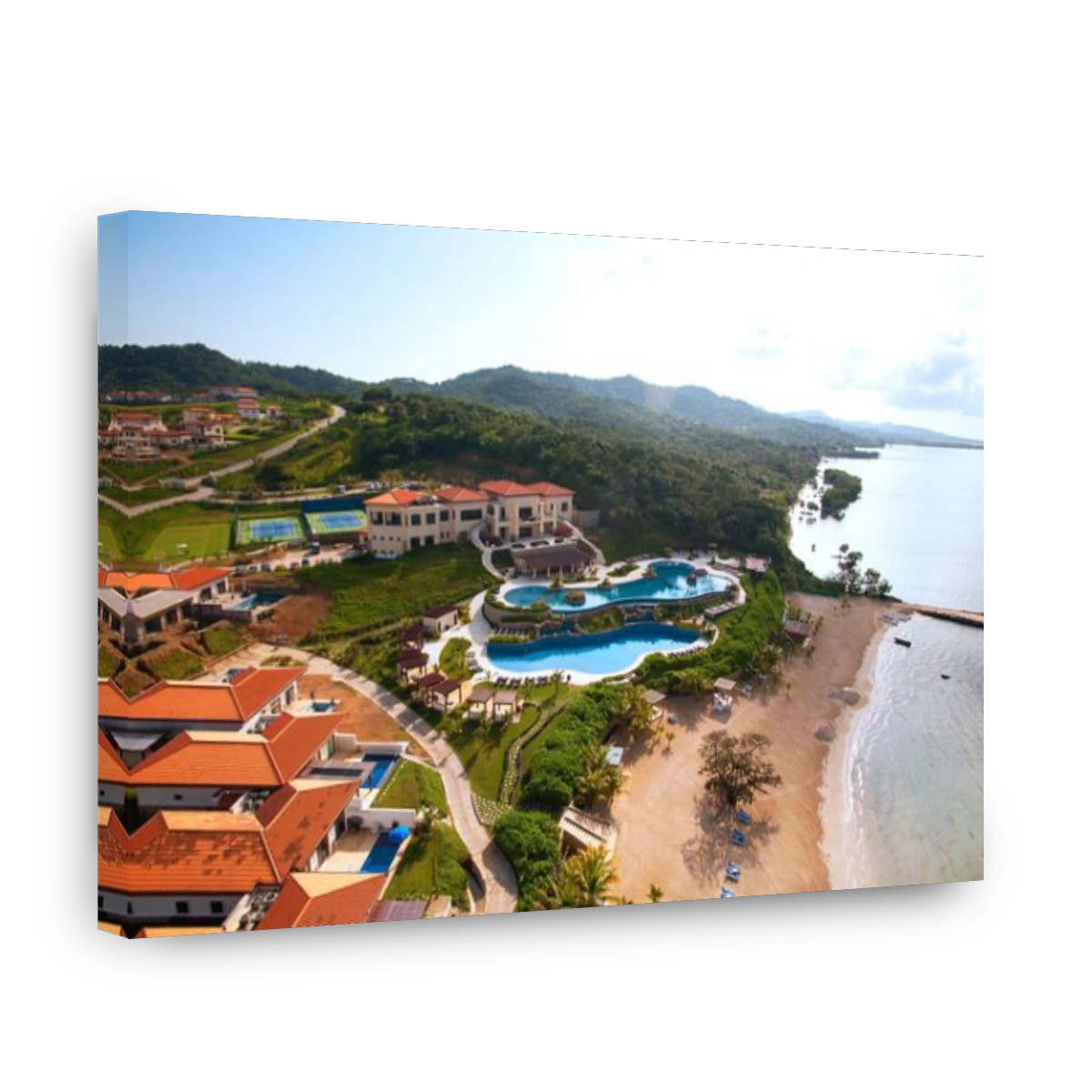Aerial view of Pristine Bay Resort, Roatan