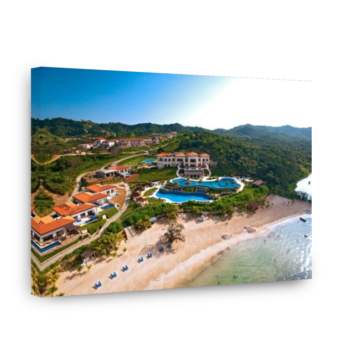 Aerial view of Pristine Bay Resort, Roatan
