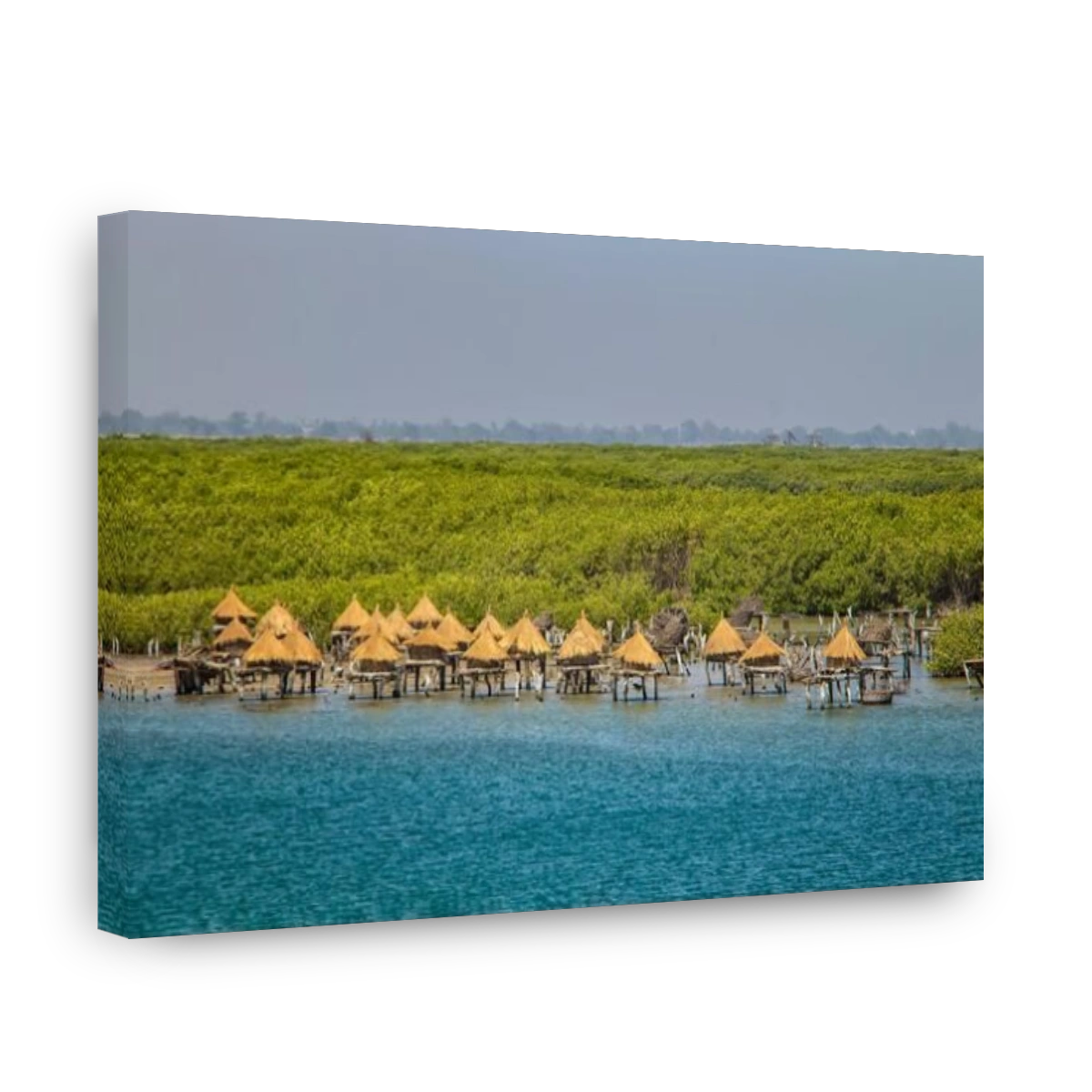 Joal Fadiouth, ancient millet loft in piles stands above sea level in the lagoon. It is close to a Christian town on a small island in the south of