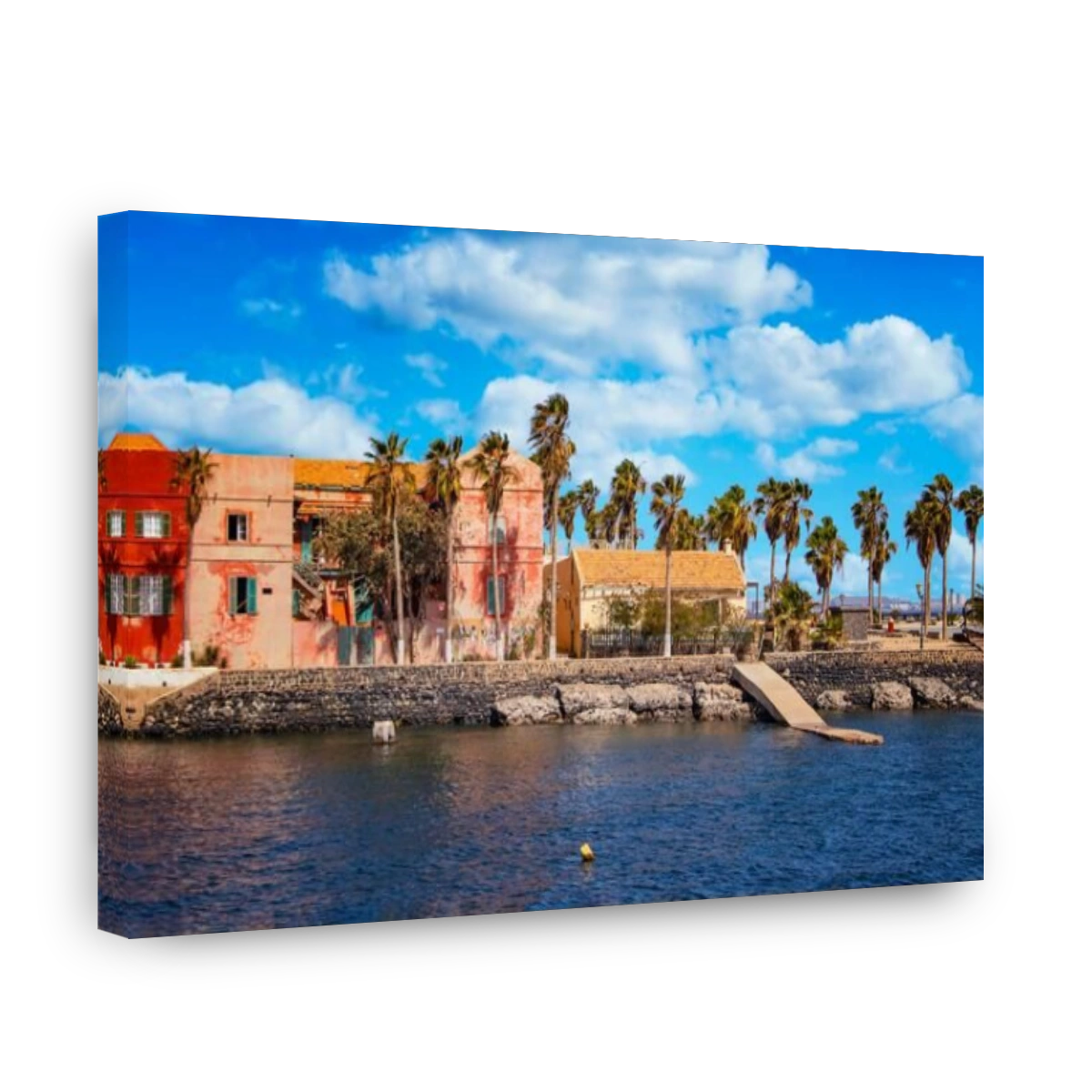 View to historic city at the Goree island in Dakar, Senegal. It is small island near Dakar. It was was the largest slave trade center on the African