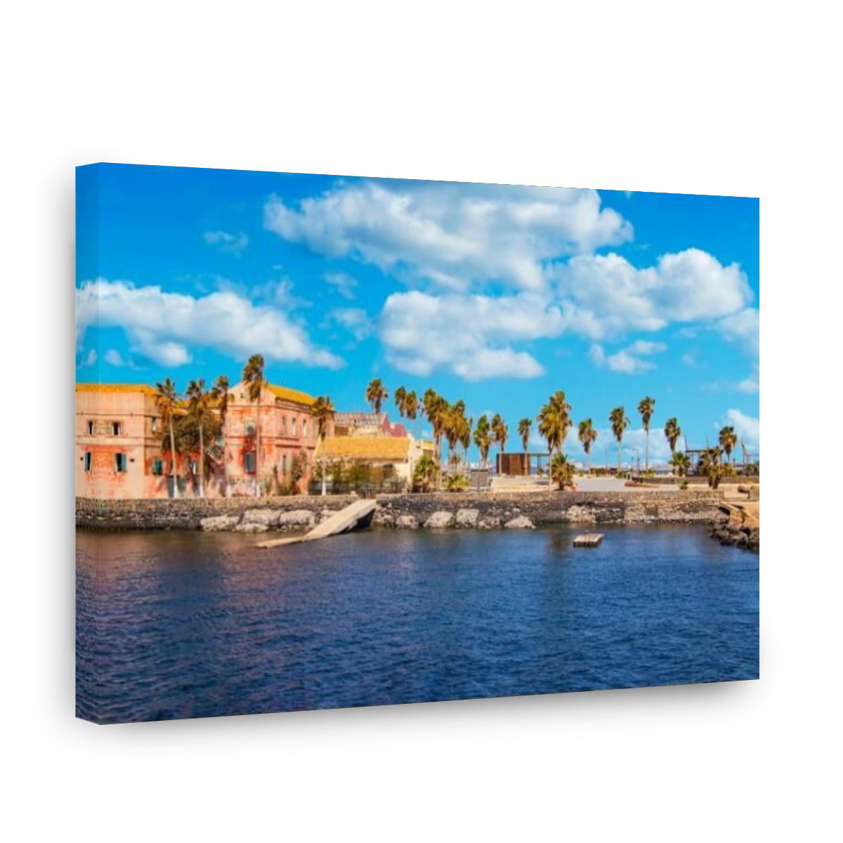 View to historic city at the Goree island in Dakar, Senegal. It is small island near Dakar. It was was the largest slave trade center on the African