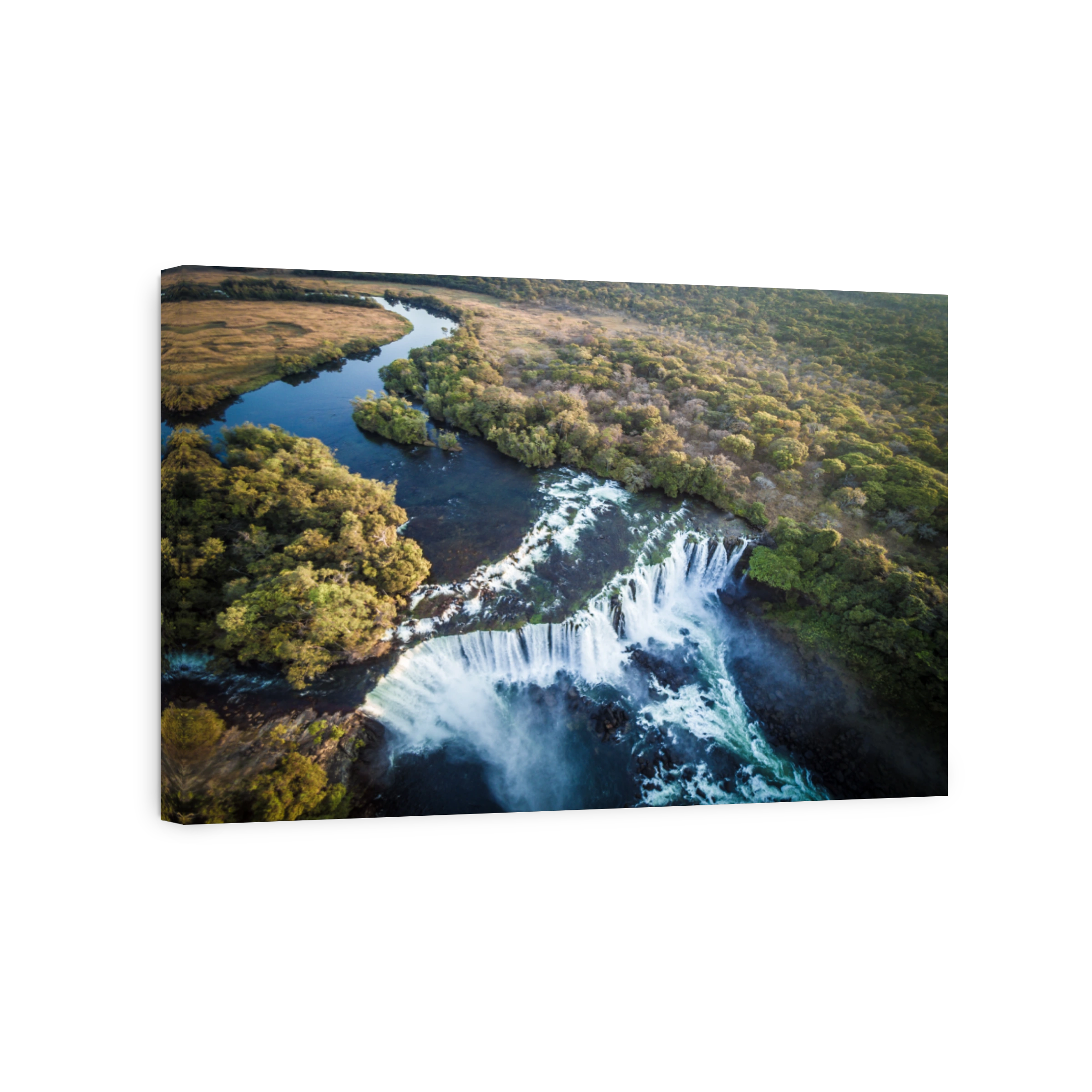 High Angle View Of Lumangwe Waterfall, Zambia