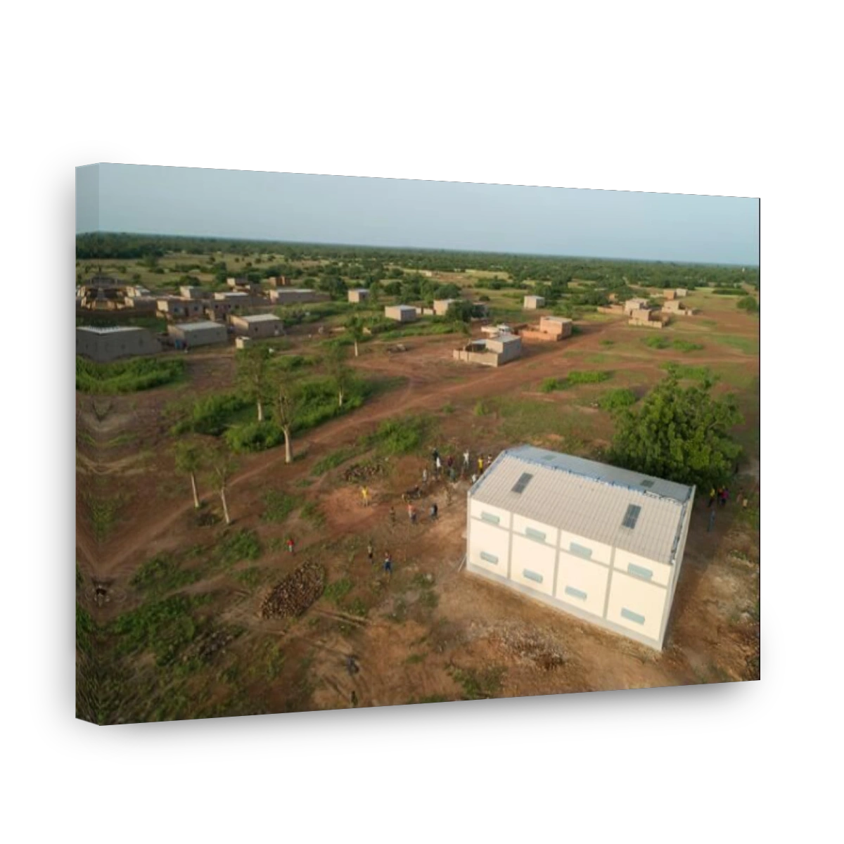 A newly constructed warehouse in Mouhoun Province, Burkina Faso holds producer’s sesame crop at harvest time.