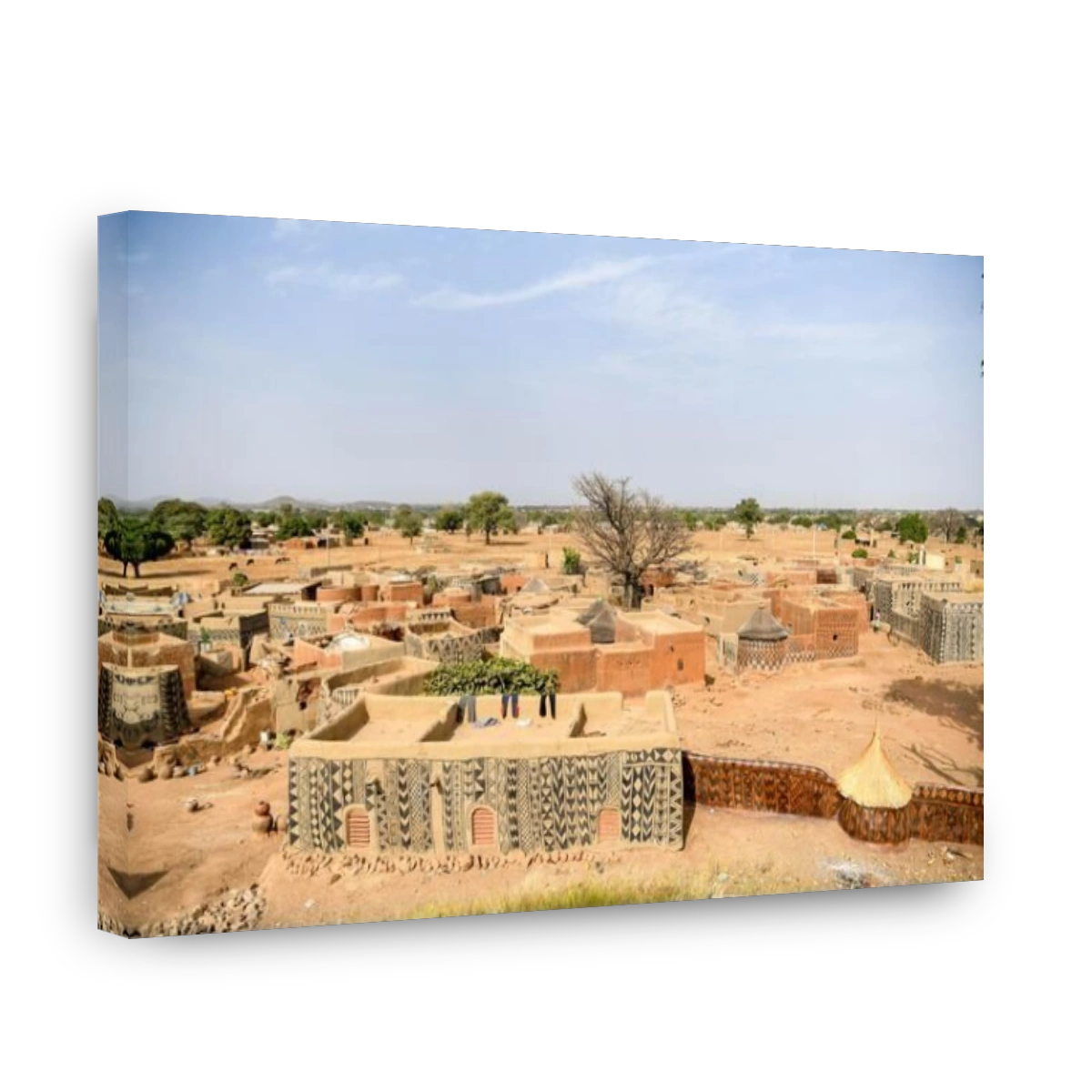 Africa, Burkina Faso, Pô region, Tiebele. Cityscape view of the royal court village in Tiebele.
