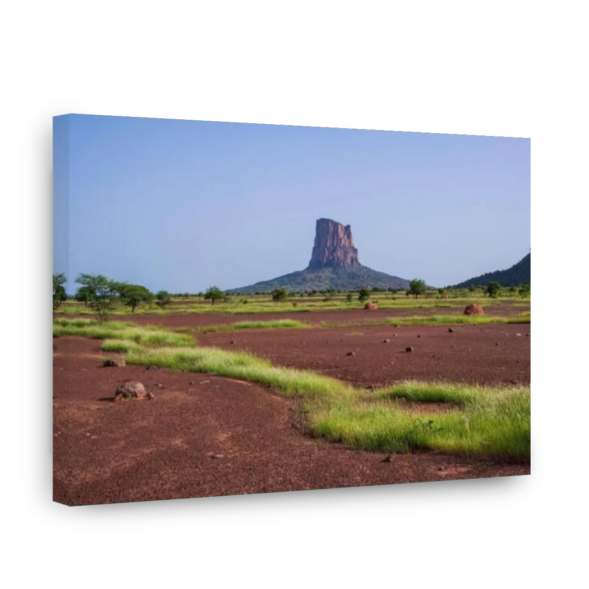 Landscape view of the Monument Valley of Mali with the rock formation near Hombori.