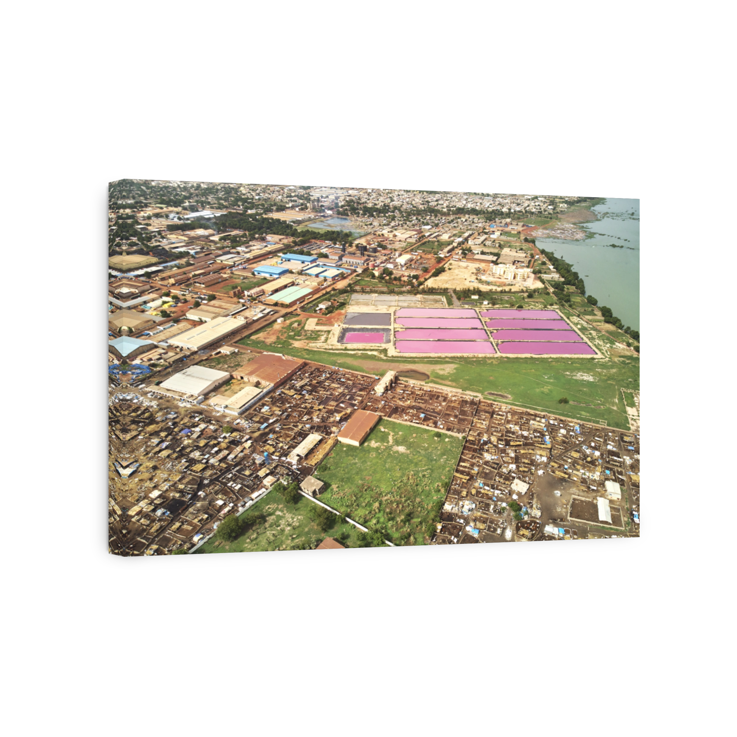 Aerial Drone view of niarela Quizambougou Niger Bamako Mali