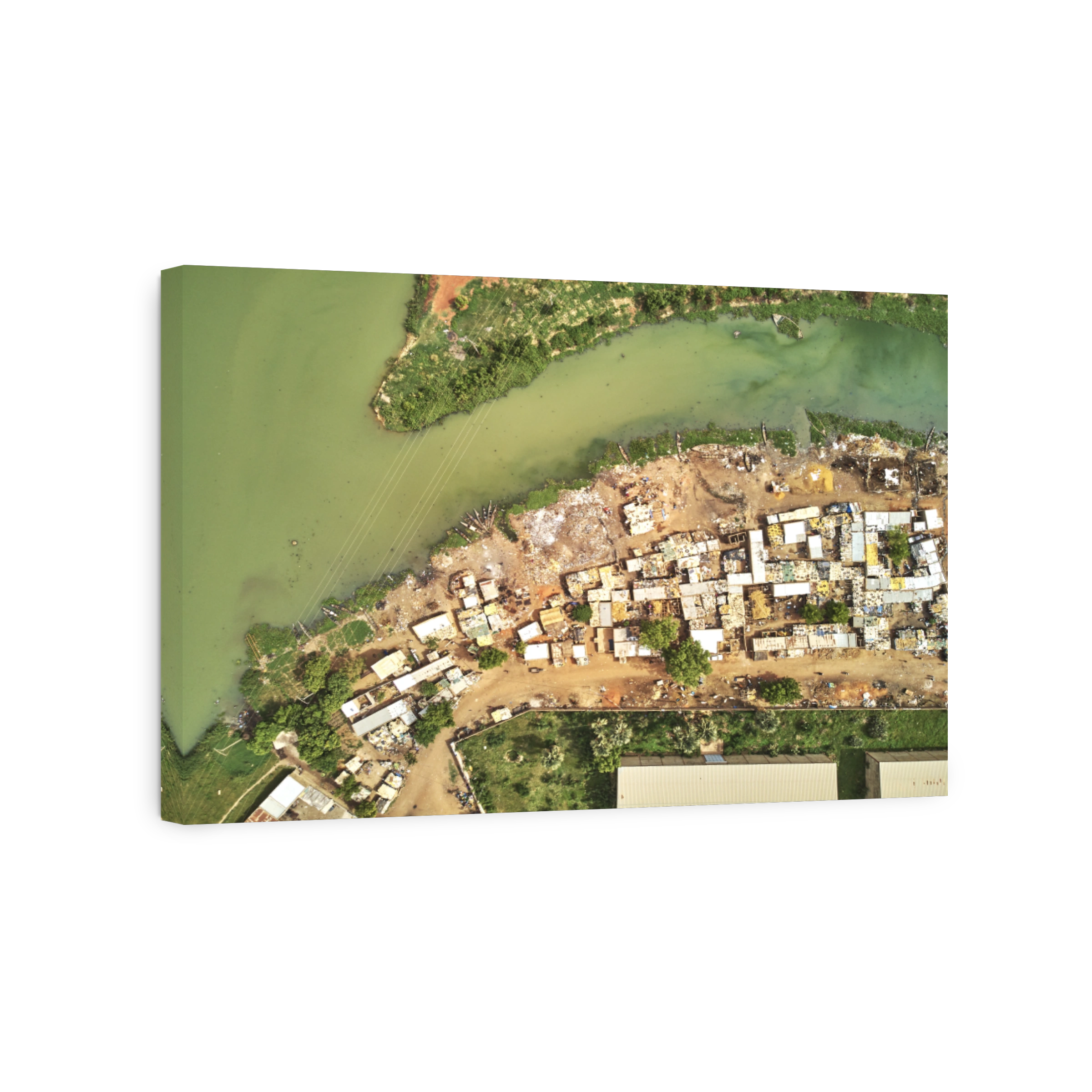 Aerial Drone view of niarela Quizambougou Niger Bamako Mali