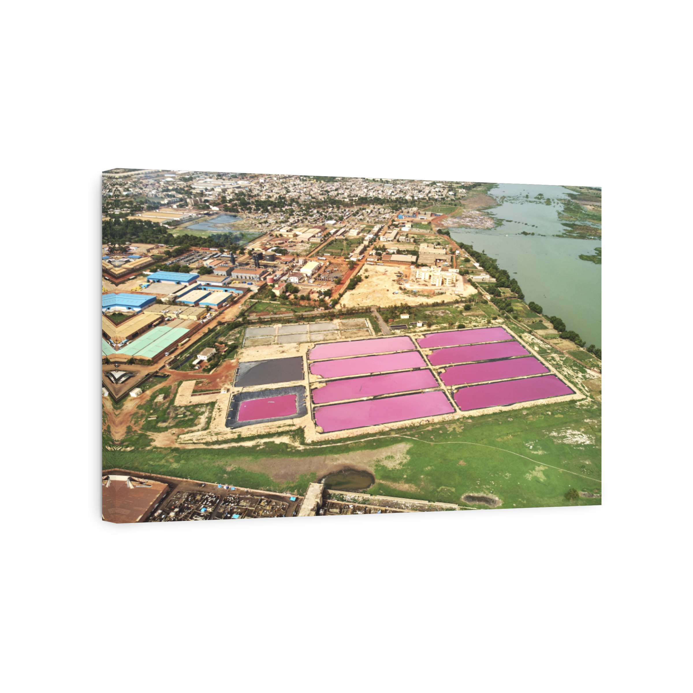 Aerial Drone view of niarela Quizambougou Niger Bamako Mali