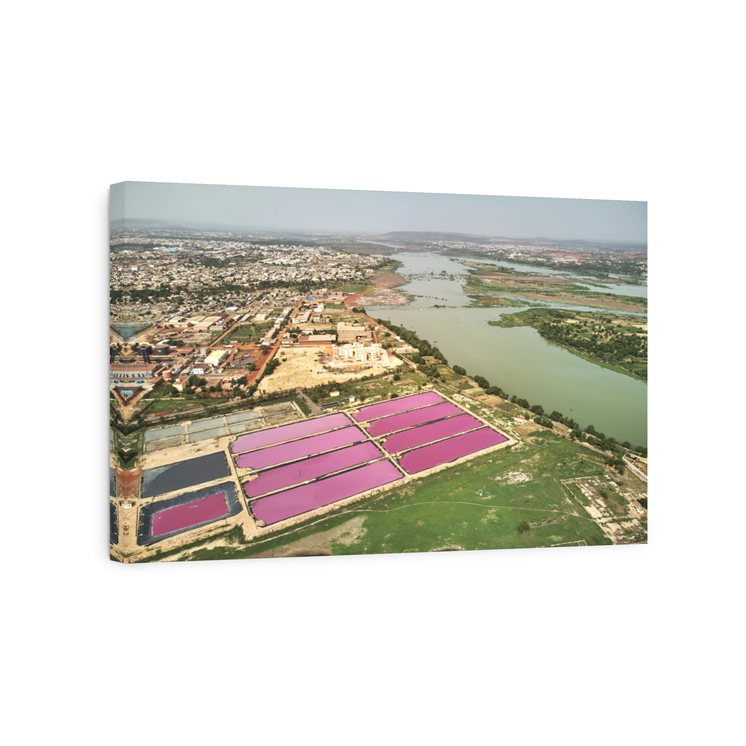 Aerial Drone view of niarela Quizambougou Niger Bamako Mali