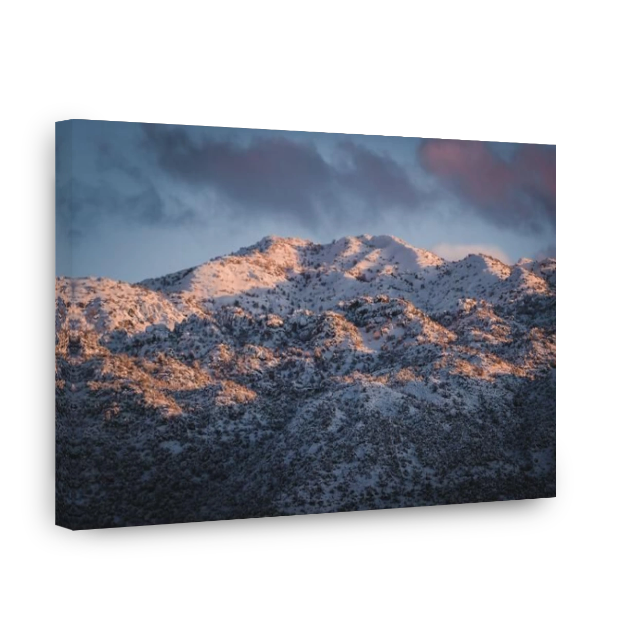 Beautiful Winter Landscape. Gorgeous High Mountains Covered with Snow. Amazing Beauty of Nature. Tannourine. Lebanon.