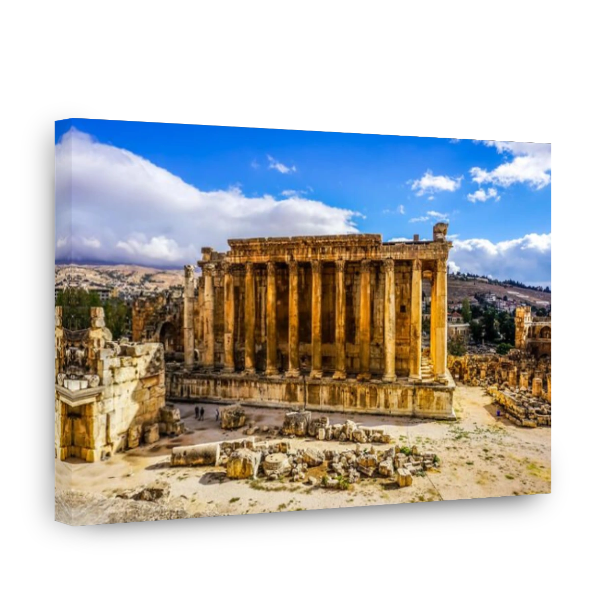 Baalbek Historical Landmark Temple of Bacchus Roman God of Wine Pillars Landscape
