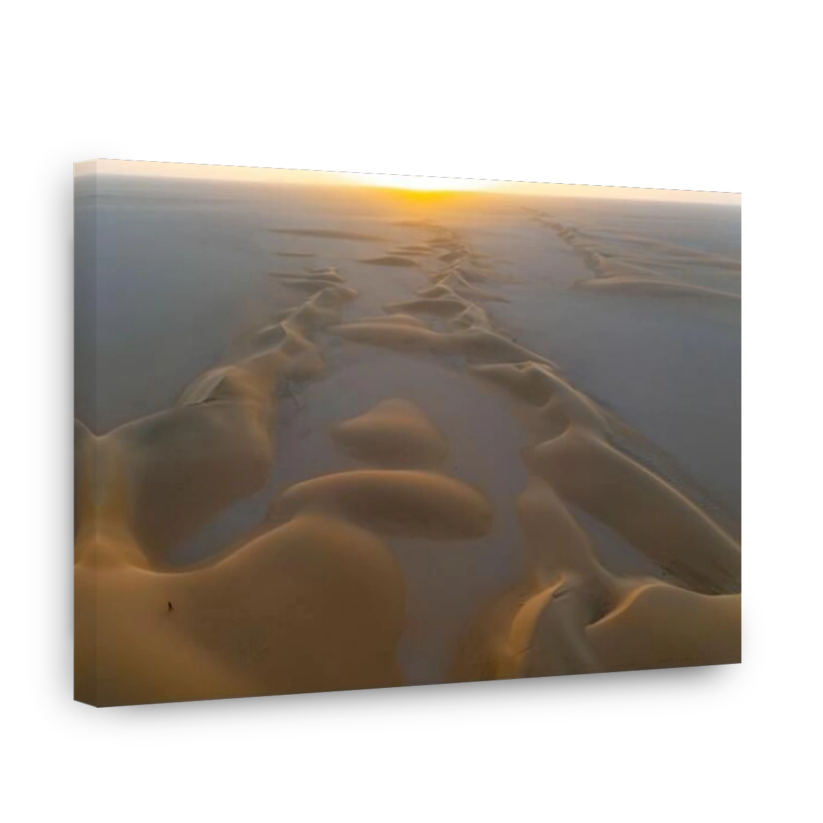 Aerials of sand dunes at sunset, Dirkou, Djado Plateau, Sahara, Niger, Africa