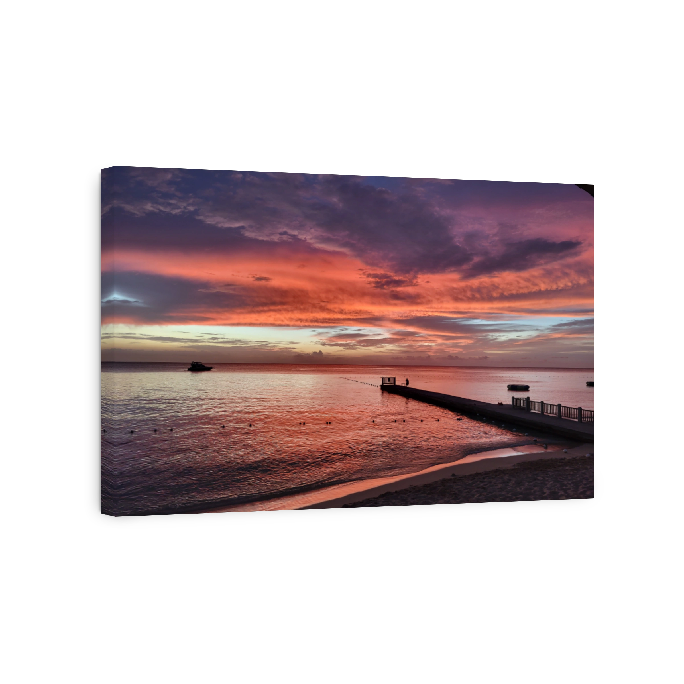 Scenic sunset at Doctors Cave Beach, Montego Bay, Jamaica