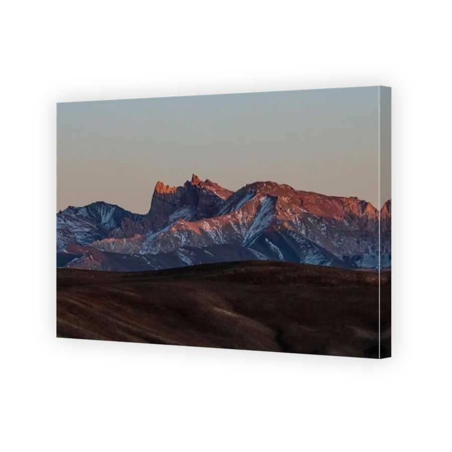Snow capped mountain scnerey at sunset in the Unesco National Park, Band-E-Amir National Park, Afghanistan