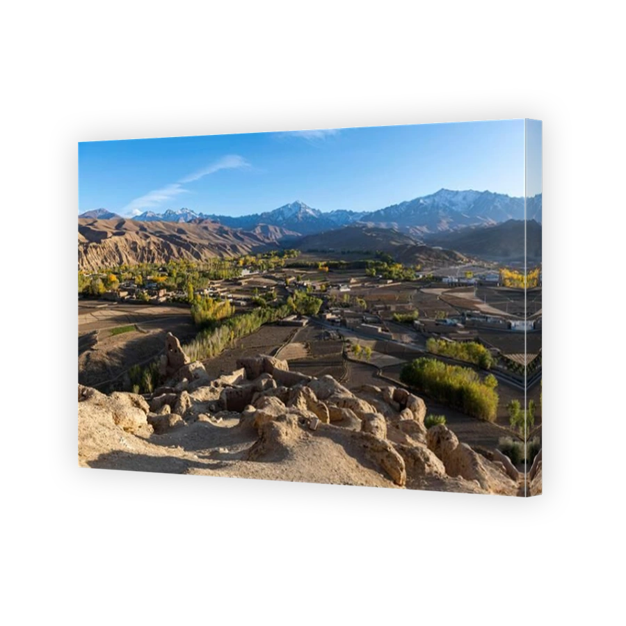 View over Bamyan, Shahr-e Gholghola or City of screams ruins, Bamyan, Afghanistan