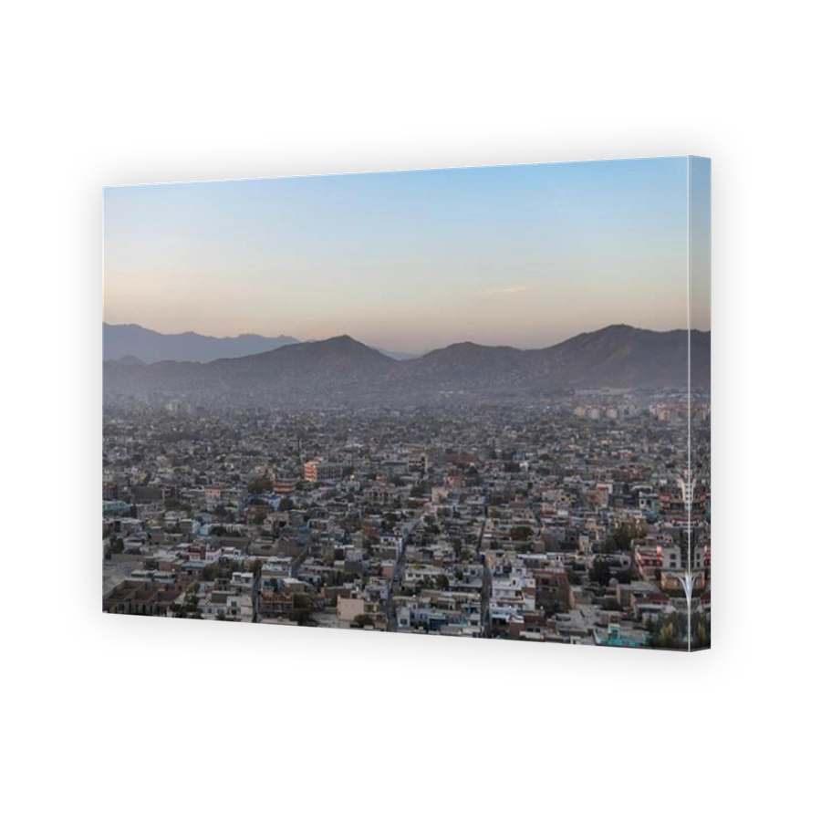 Overlook over Kabul at sunset, Afghanistan