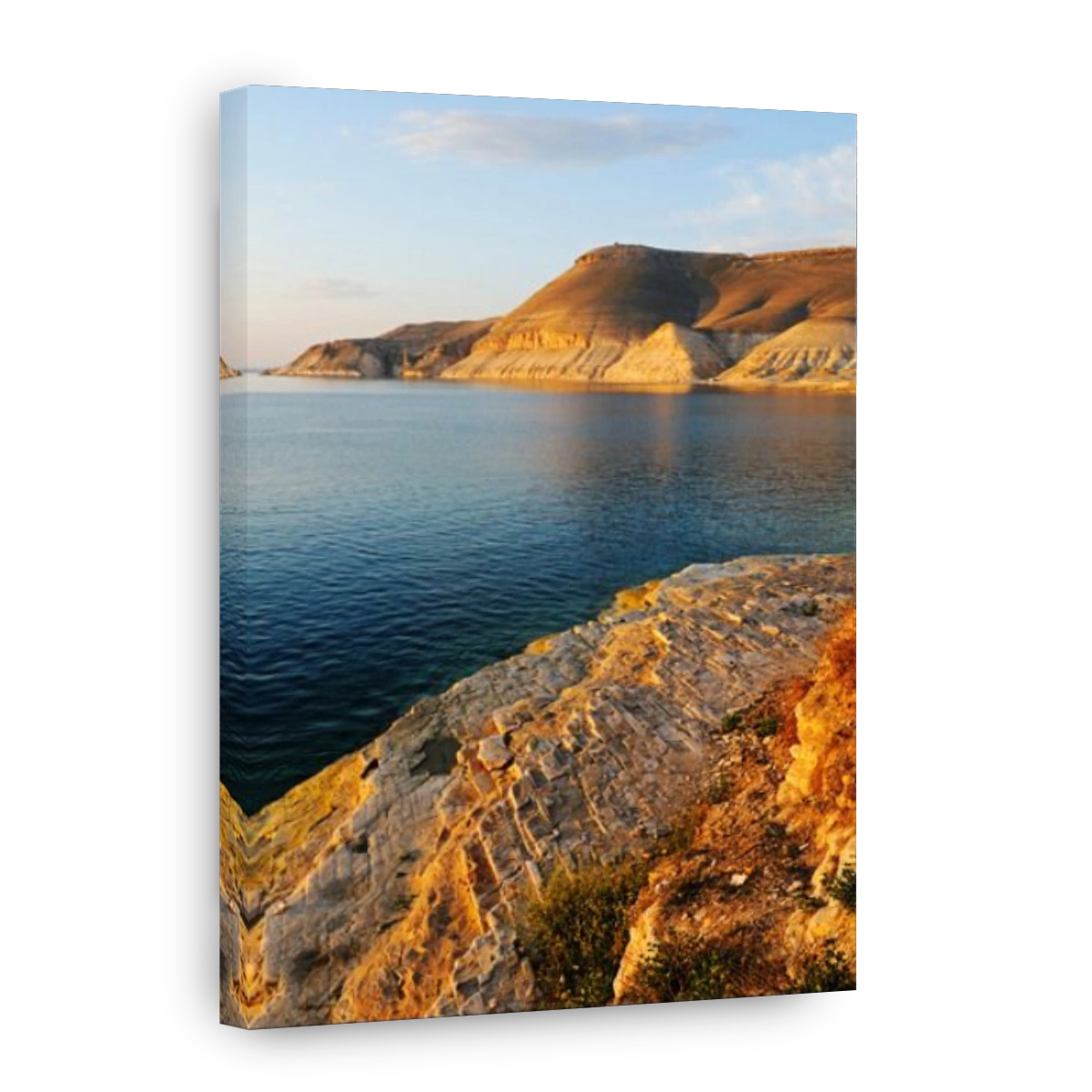 Mountain Jebel Arruda at the Asad reservoir of the Euphrates, Syria, Asia
