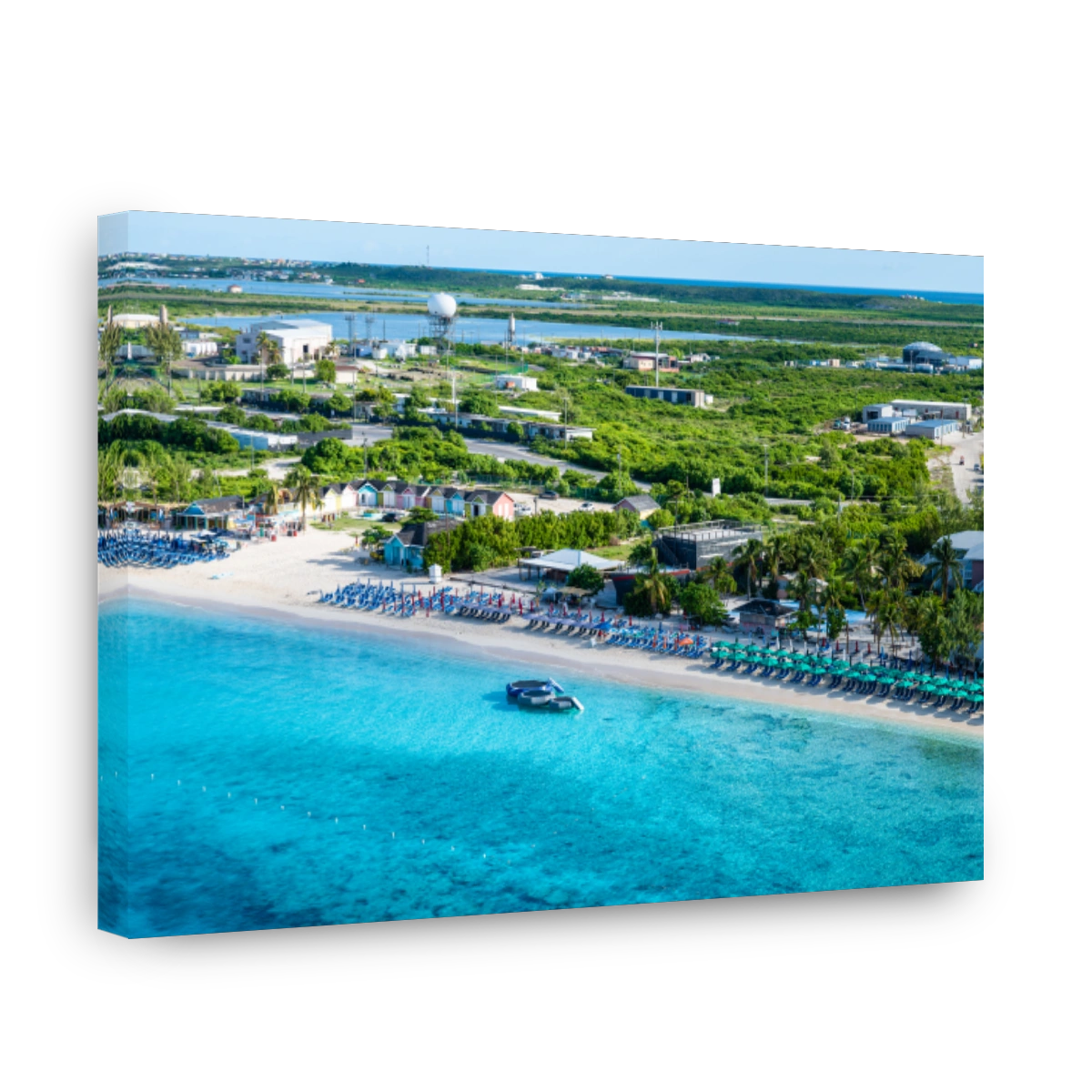 Grand Turk beach at cruise port, Turks and Caicos Islands.