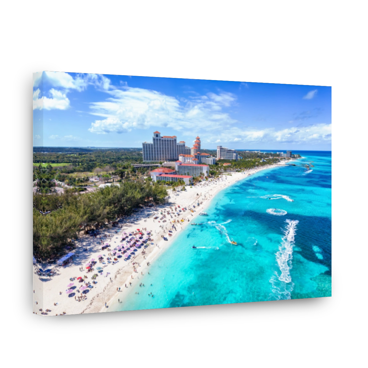 Aerial view of the public beach at Goodmans Bay, Nassau