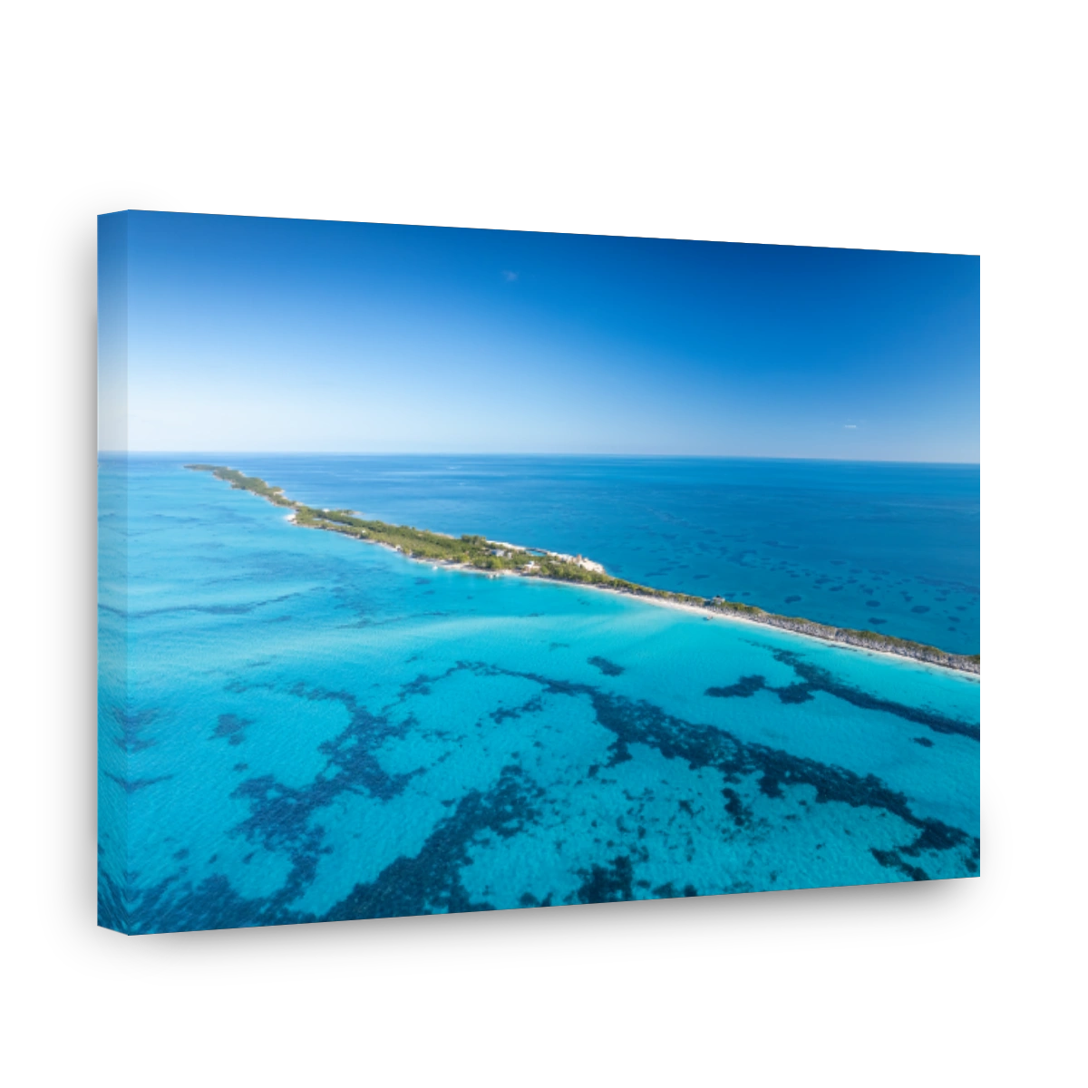 The drone panoramic view of Rose island, Bahamas