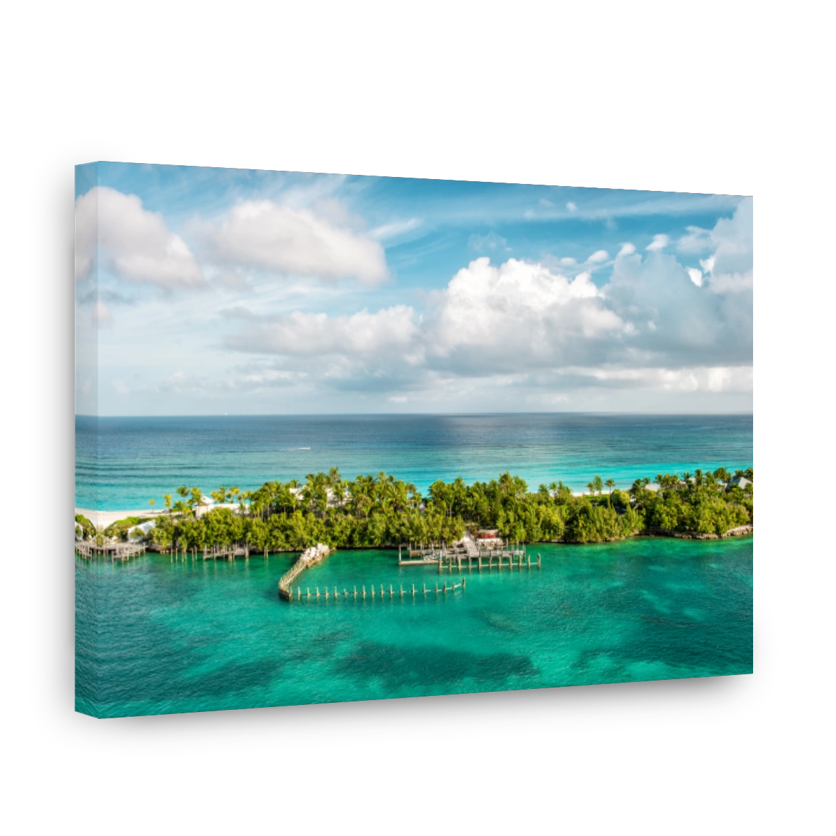 Turquoise sea and blue sky. Nature landscape Caribbean sea