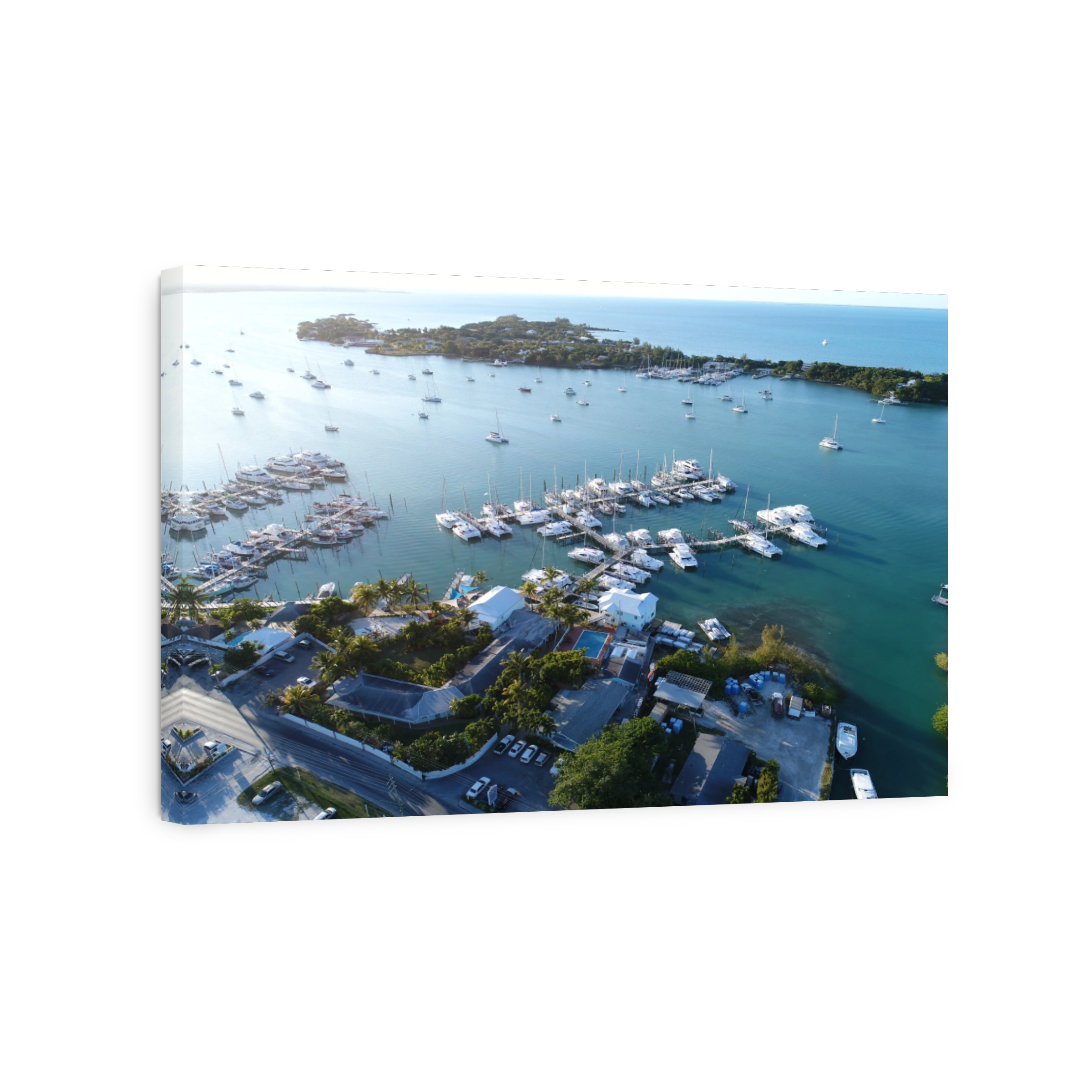 High Angle View Of Marina In City