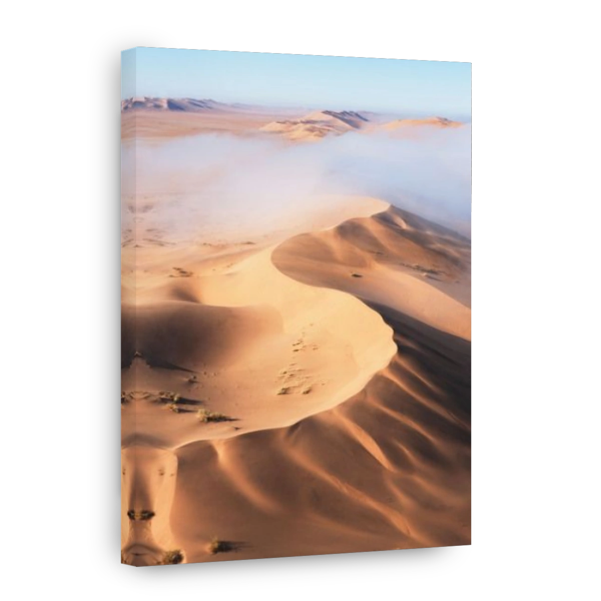 Aerial view of sand dunes of the Namibian desert