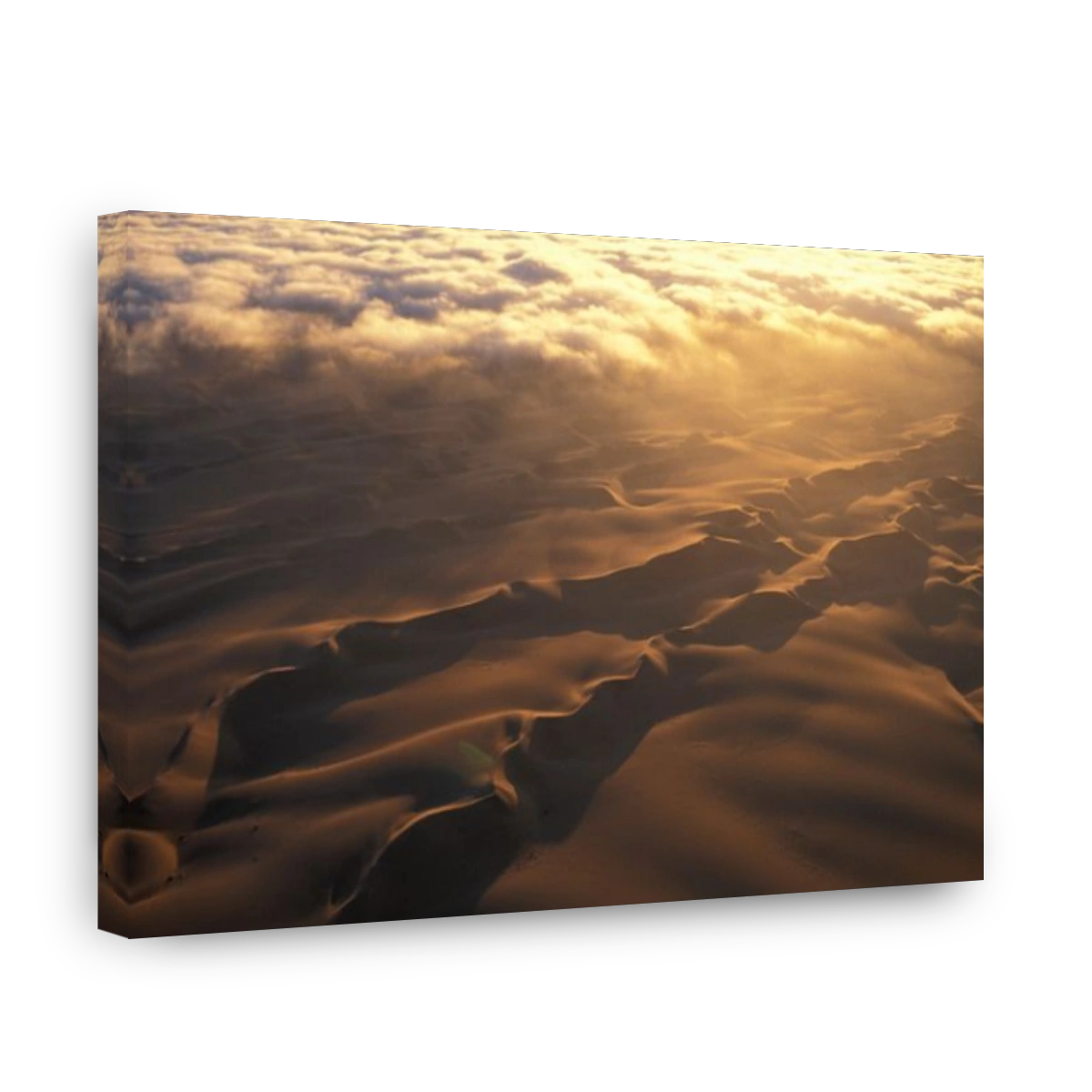 Aerial view Africa Coast Desert Fog Sossuvlei Namib Naukluft Park Namibia Africa view