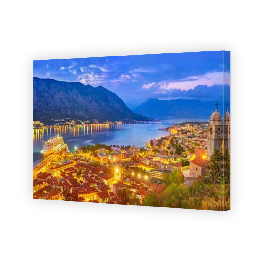 Panoramic view of Kotor Old Town, Montenegro