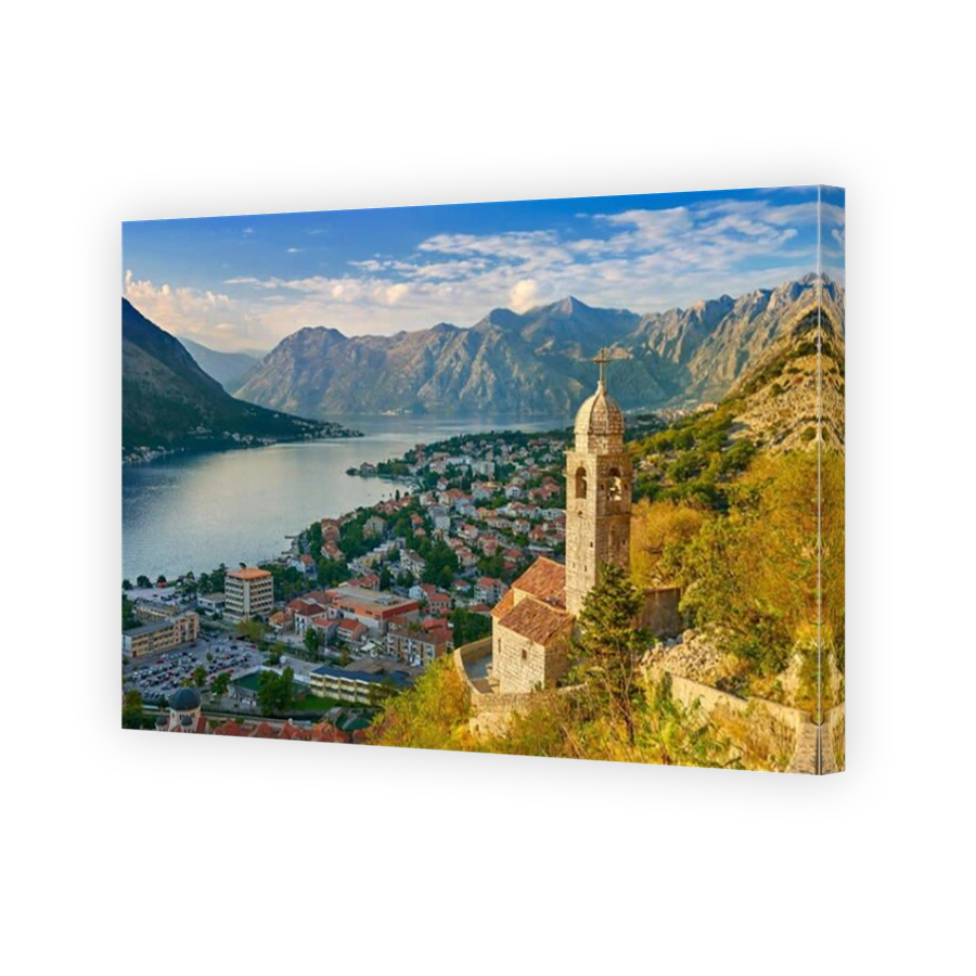 Kotor Bay with mountains landscape, Montenegro
