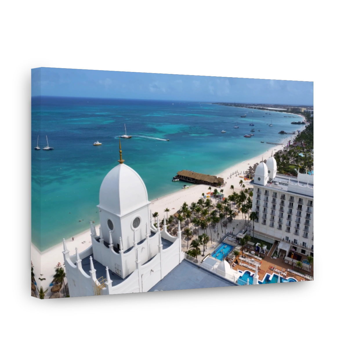 Aruba Skyline At Palm Beach In Caribbean Netherlands Aruba.