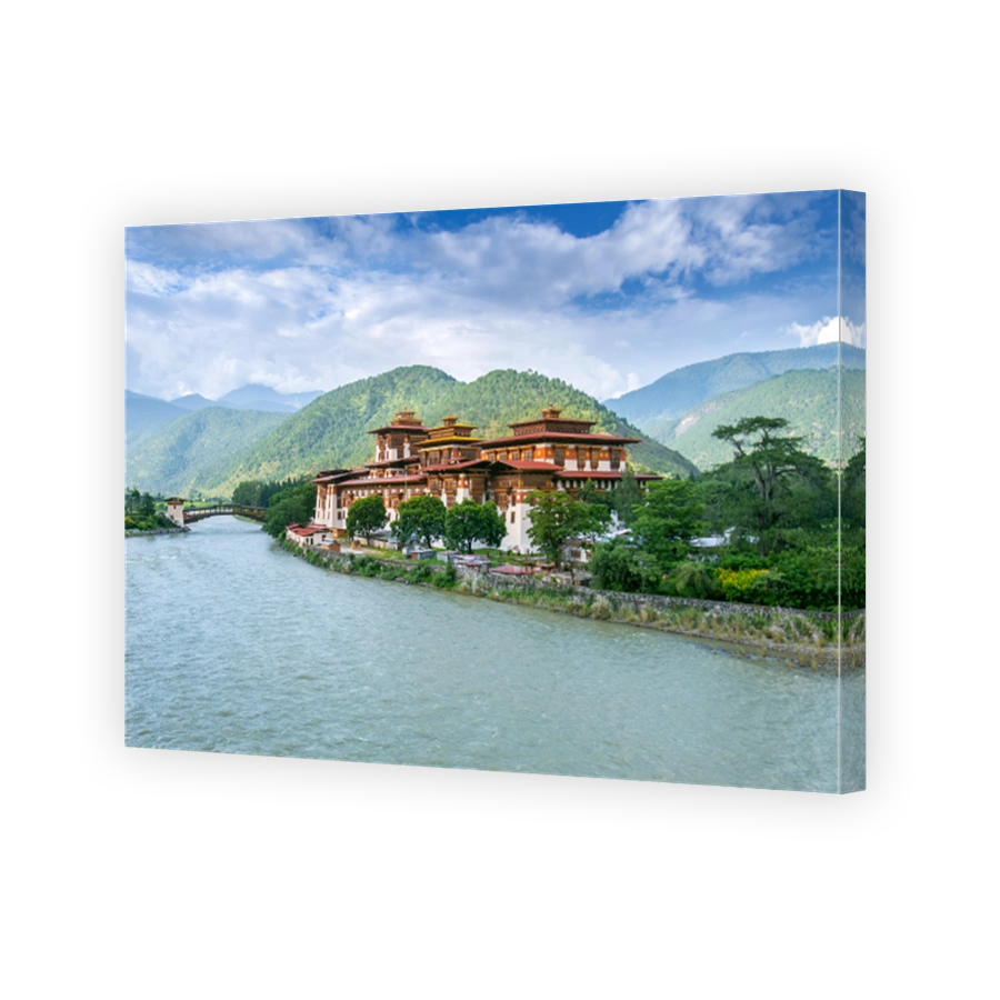 Panorama view of Punakha Dzong Monastery