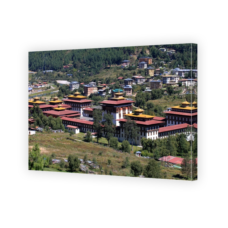 Dechencholing Palace in Bhutan on a sunny day