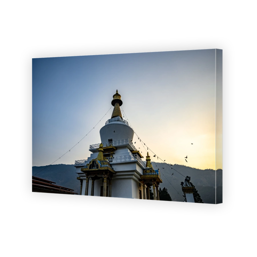 Memorial Stupa Chorten, a Tibetan Buddhist temple site in Thimphu, Bhutan