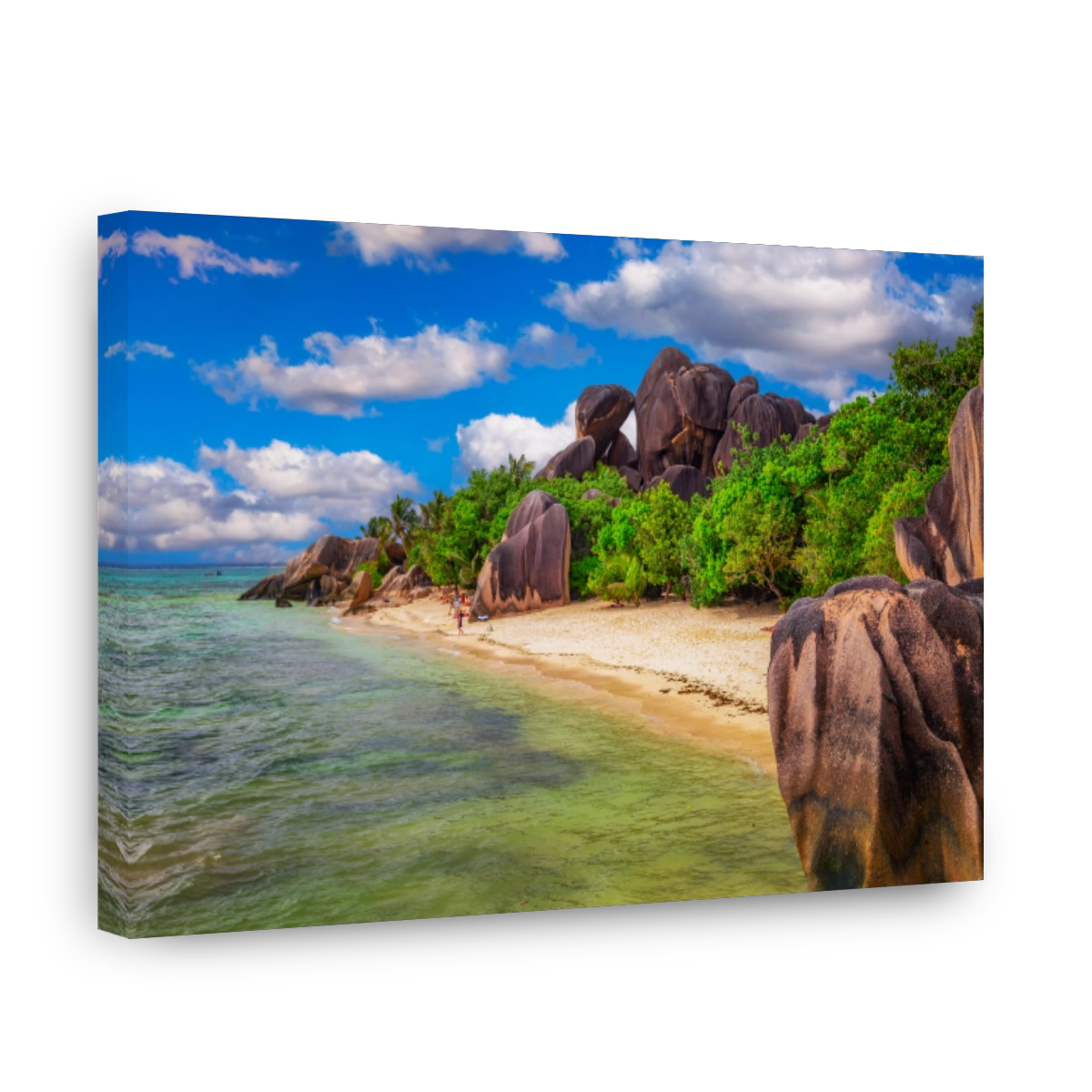 Anse Source D'argent beach at the La Digue Island, Seychelles