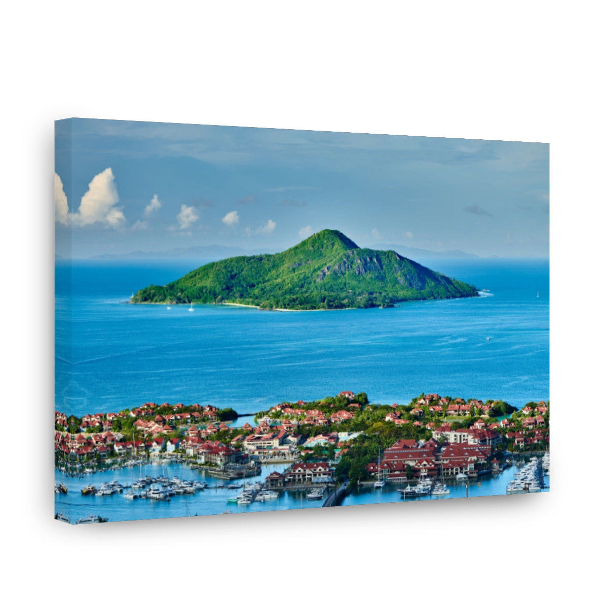 Overlook of Eden Island, Seychelles, Mahe island