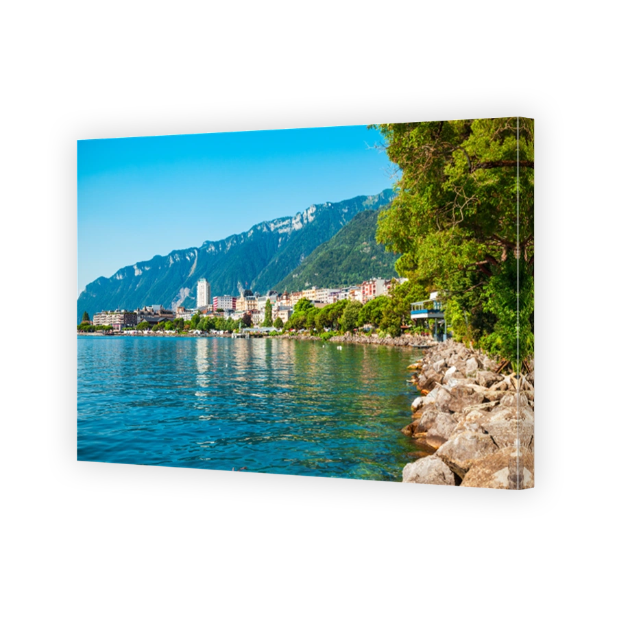 Montreux town on Lake Geneva