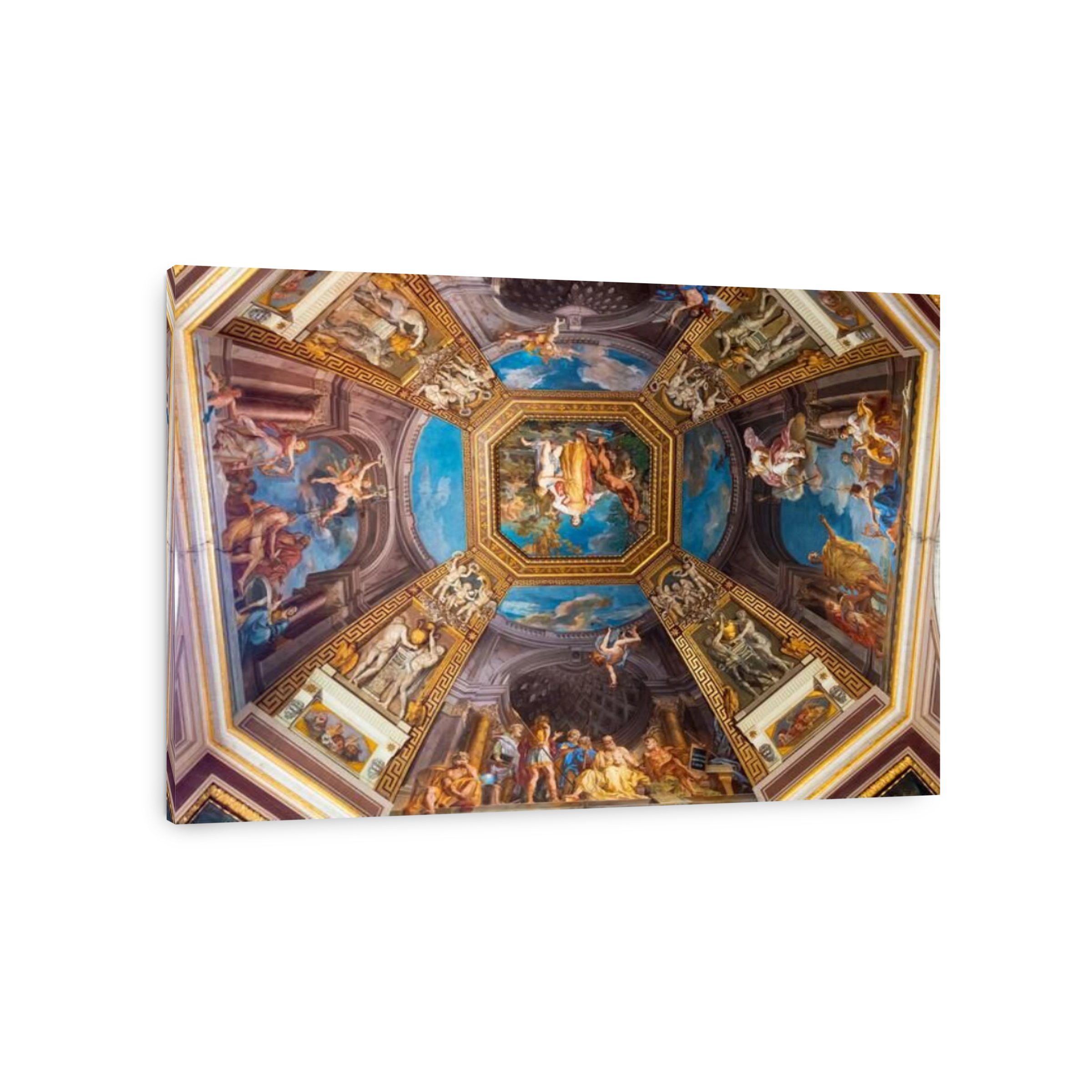 VATICAN - MAY 14, 2014: The ceiling in one of the galleries of the Vatican Museums.