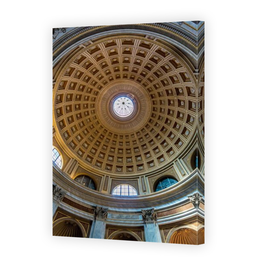 Round hall at Museo Pio Clementino. Sala Rotonda. Vatican Museums, Vatican City, Rome. Italy.