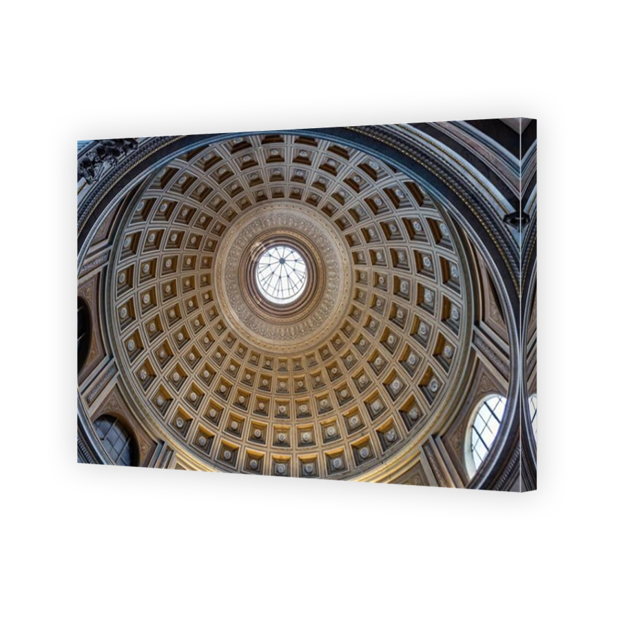 Coffered ceiling of the Sala Rotonda, Vatican Museums, Vatican City