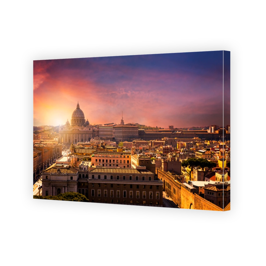 Vatican city. St Peter's Basilica. Panoramic view of Rome and St. Peter's Basilica, Italy