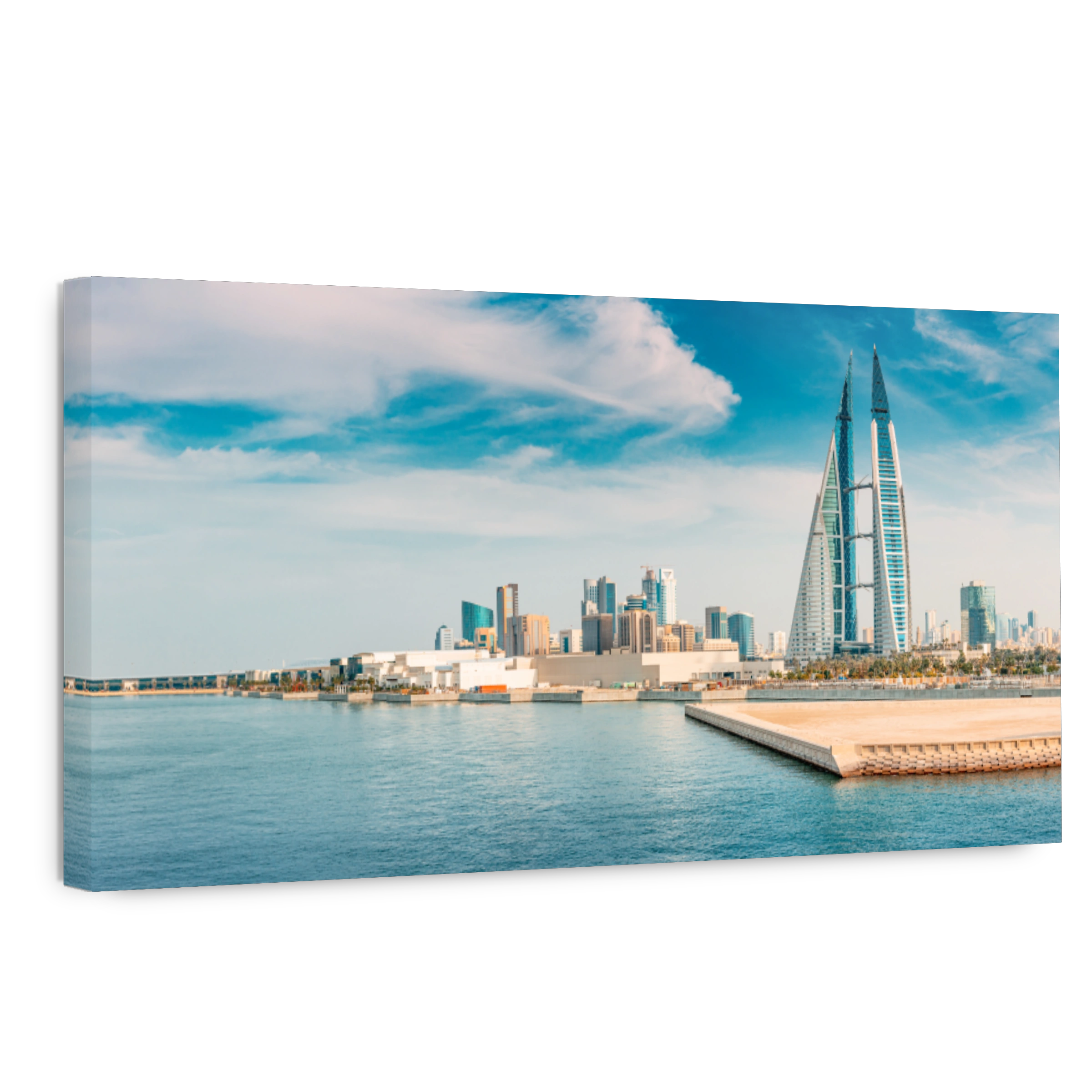 Bahrain, Manama skyline featuring modern architecture along the Arabian Gulf waterfront