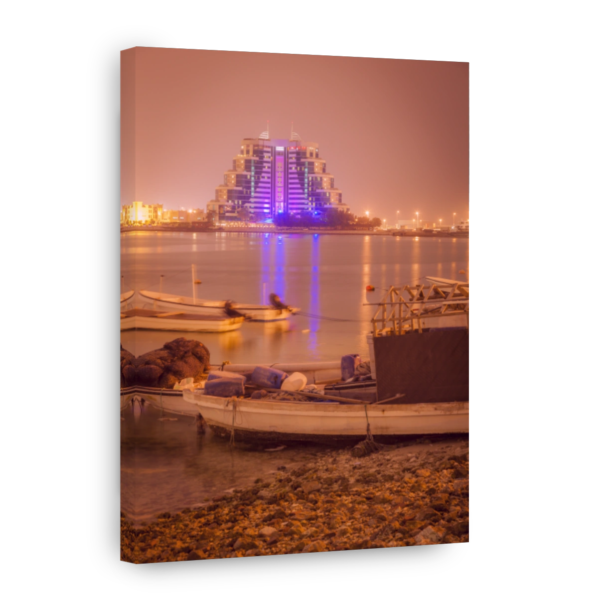 Architecture of Manama at night