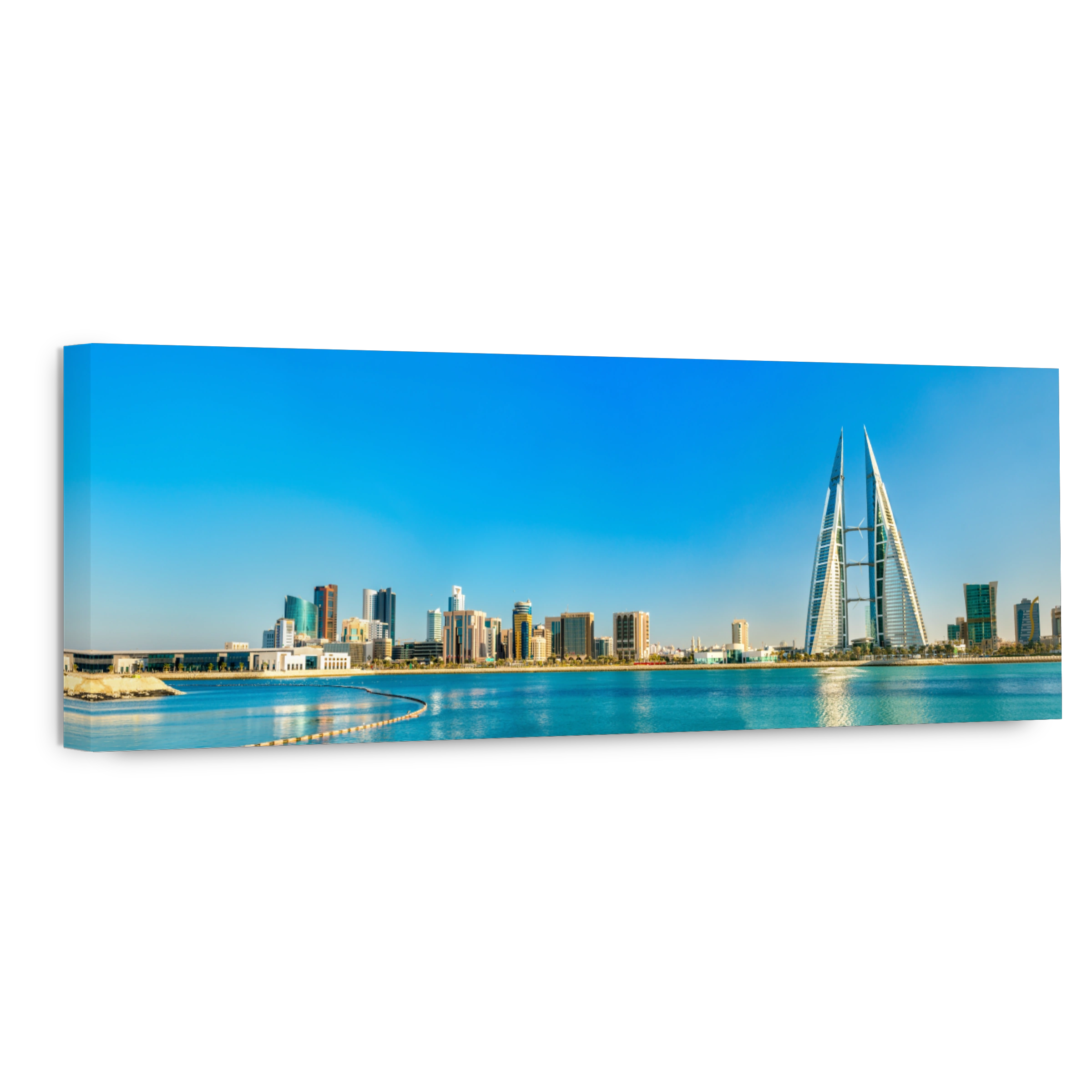 Skyline of Manama Central Business District. The Kingdom of Bahrain