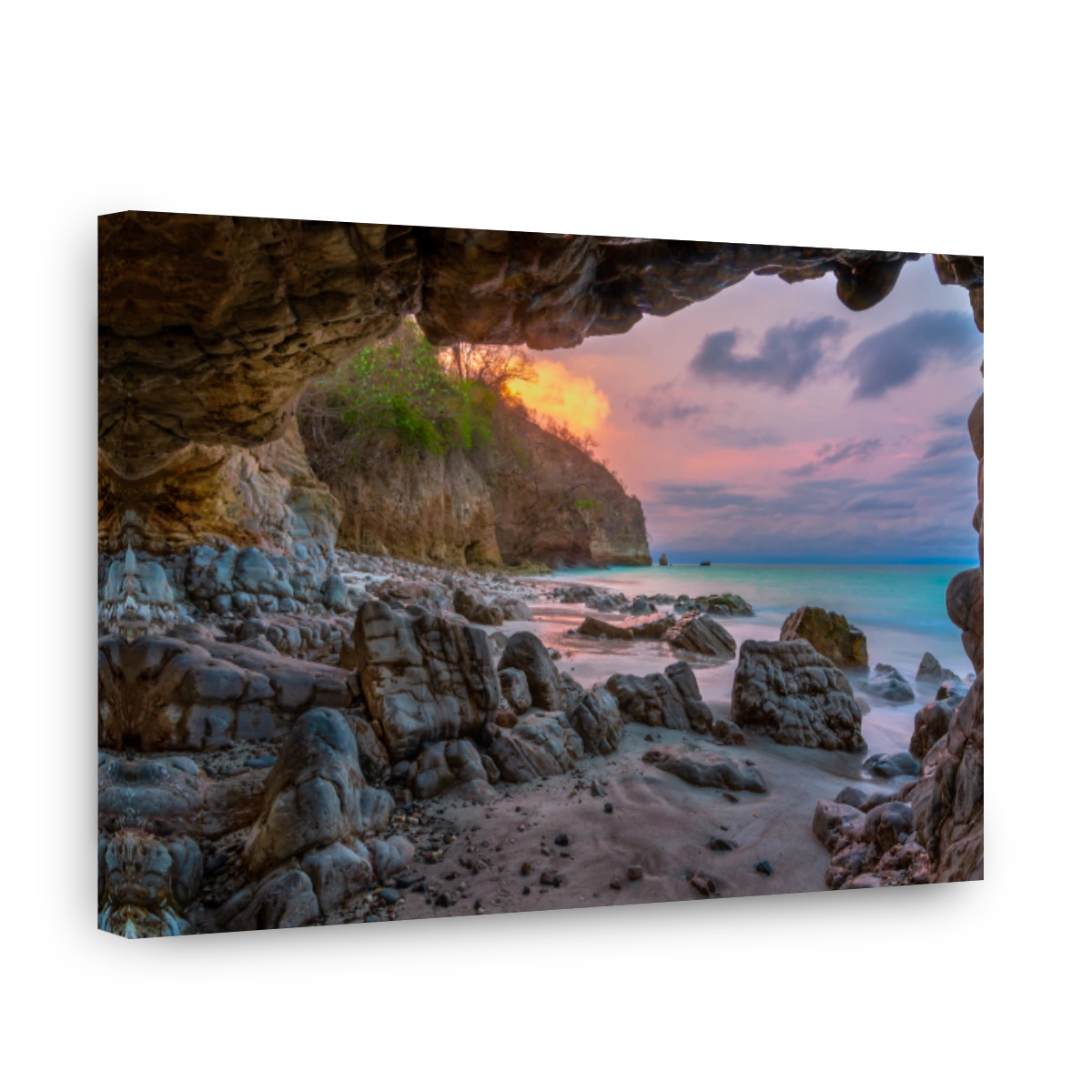Scenic View Of Beach Against Sky During Sunset