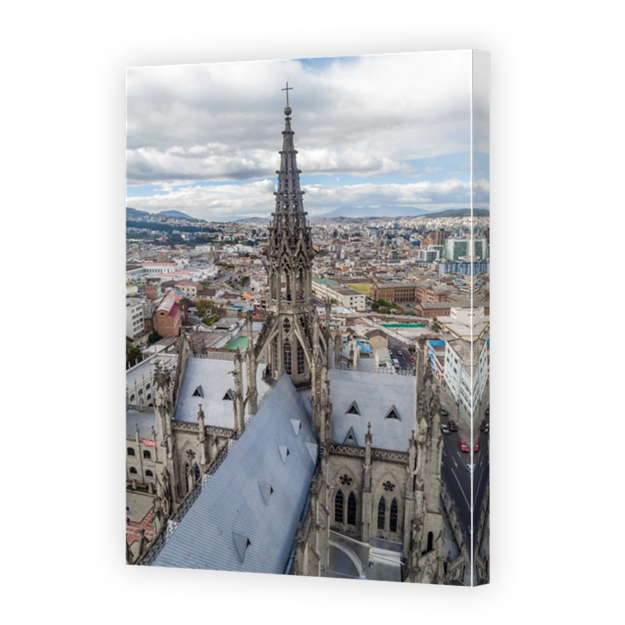 Tower of the Basilica of the National Vow in Quito, Ecuador
